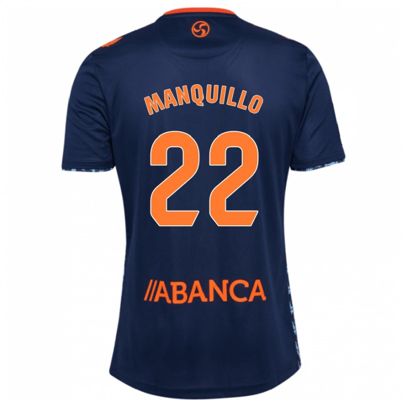 Danxen Børn Javier Manquillo #22 Marineblå Udebane Spillertrøjer 2024/25 Trøje T-Shirt