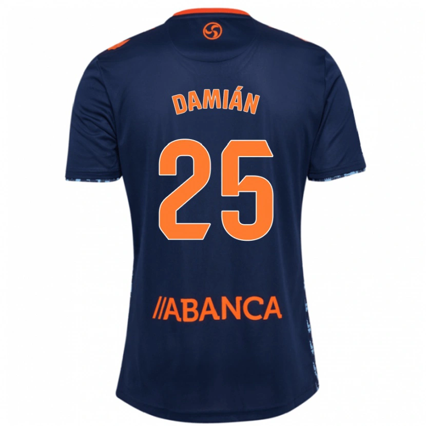 Danxen Børn Damián Rodríguez #25 Marineblå Udebane Spillertrøjer 2024/25 Trøje T-Shirt