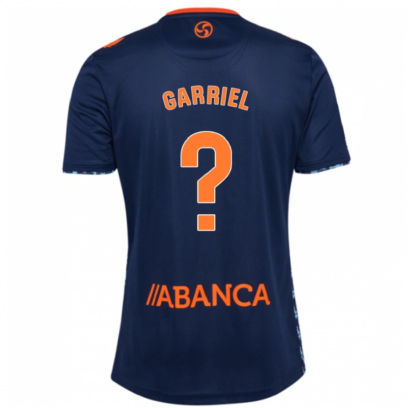 Danxen Børn Iván Garriel #0 Marineblå Udebane Spillertrøjer 2024/25 Trøje T-Shirt