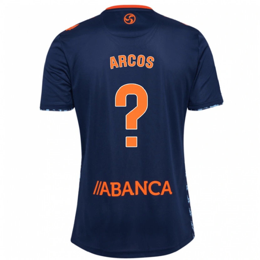 Danxen Børn Ángel Arcos #0 Marineblå Udebane Spillertrøjer 2024/25 Trøje T-Shirt