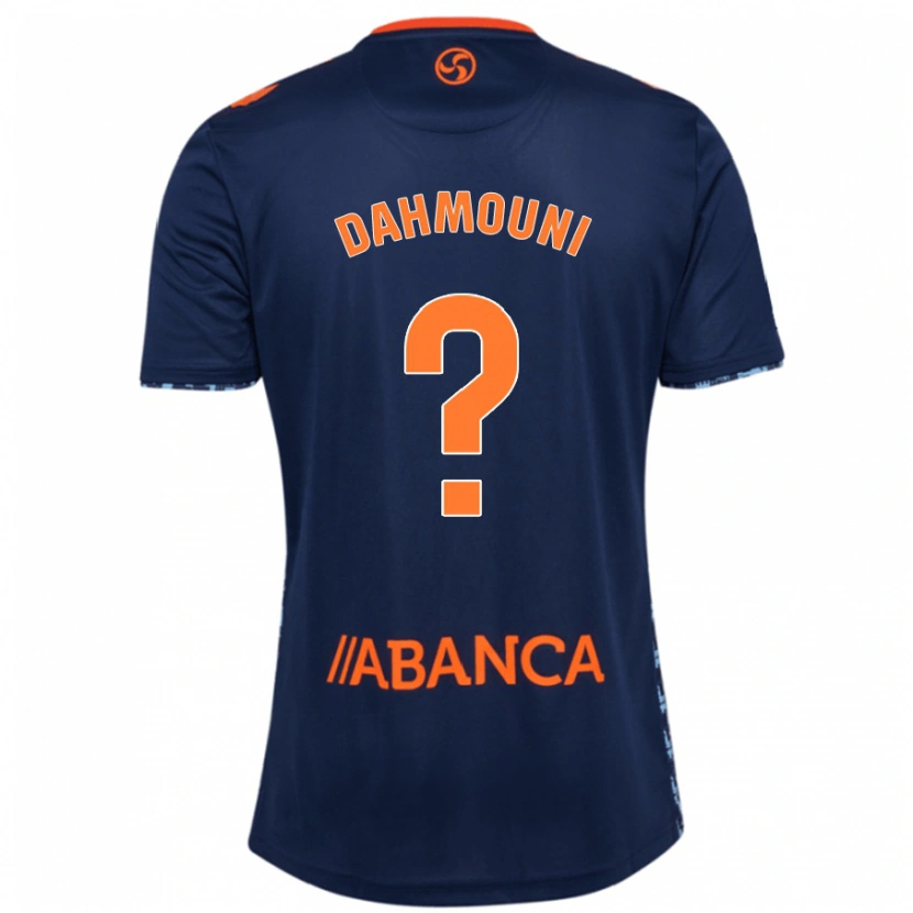 Danxen Børn Moha Dahmouni #0 Marineblå Udebane Spillertrøjer 2024/25 Trøje T-Shirt