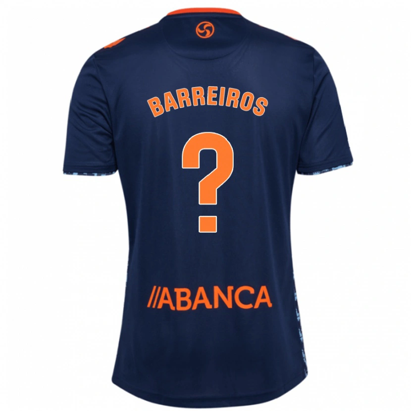 Danxen Børn Iago Barreiros #0 Marineblå Udebane Spillertrøjer 2024/25 Trøje T-Shirt