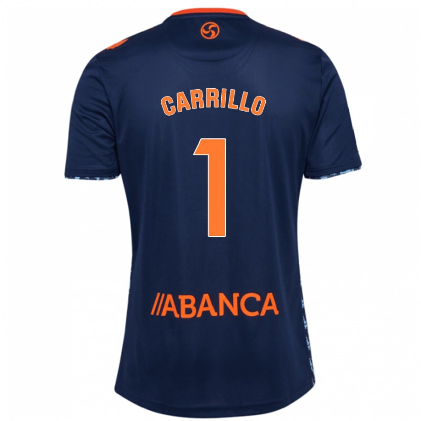 Danxen Børn Coke Carrillo #1 Marineblå Udebane Spillertrøjer 2024/25 Trøje T-Shirt