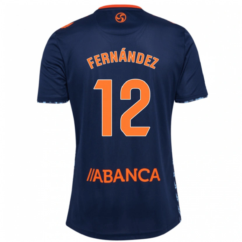 Danxen Børn Manu Fernández #12 Marineblå Udebane Spillertrøjer 2024/25 Trøje T-Shirt