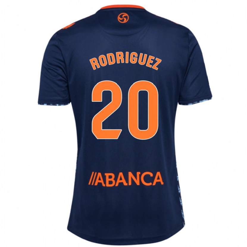 Danxen Børn Javi Rodríguez #20 Marineblå Udebane Spillertrøjer 2024/25 Trøje T-Shirt