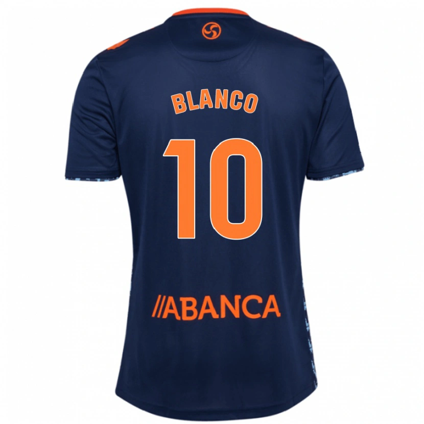 Danxen Børn Raúl Blanco #10 Marineblå Udebane Spillertrøjer 2024/25 Trøje T-Shirt