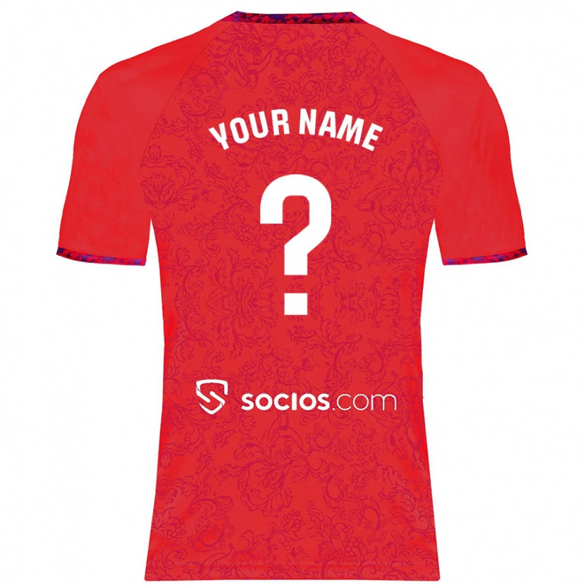 Danxen Børn Dit Navn #0 Rød Udebane Spillertrøjer 2024/25 Trøje T-Shirt