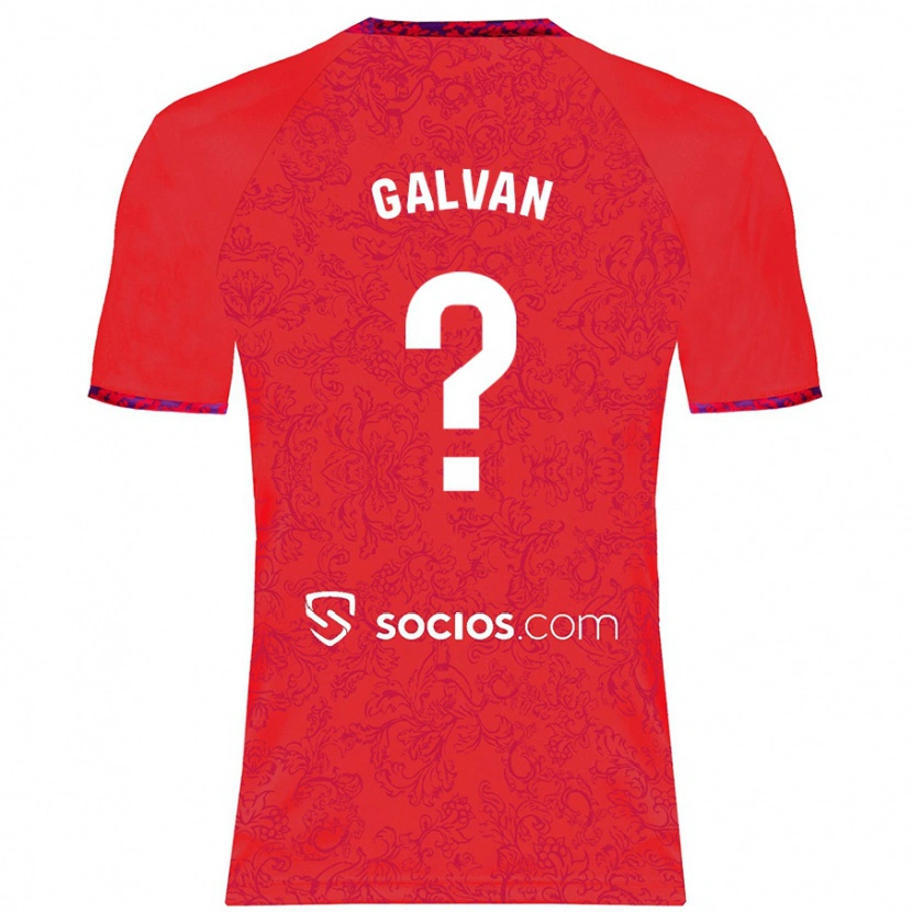 Danxen Børn Arnaudis Galván #0 Rød Udebane Spillertrøjer 2024/25 Trøje T-Shirt