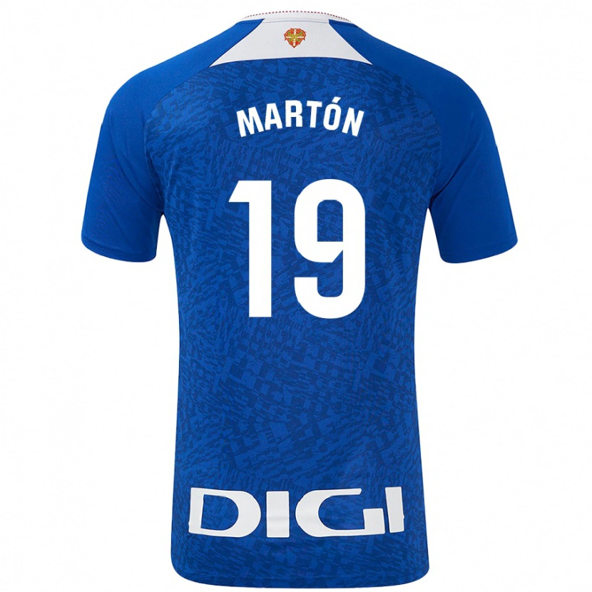Danxen Børn Javier Martón #19 Kongeblå Udebane Spillertrøjer 2024/25 Trøje T-Shirt