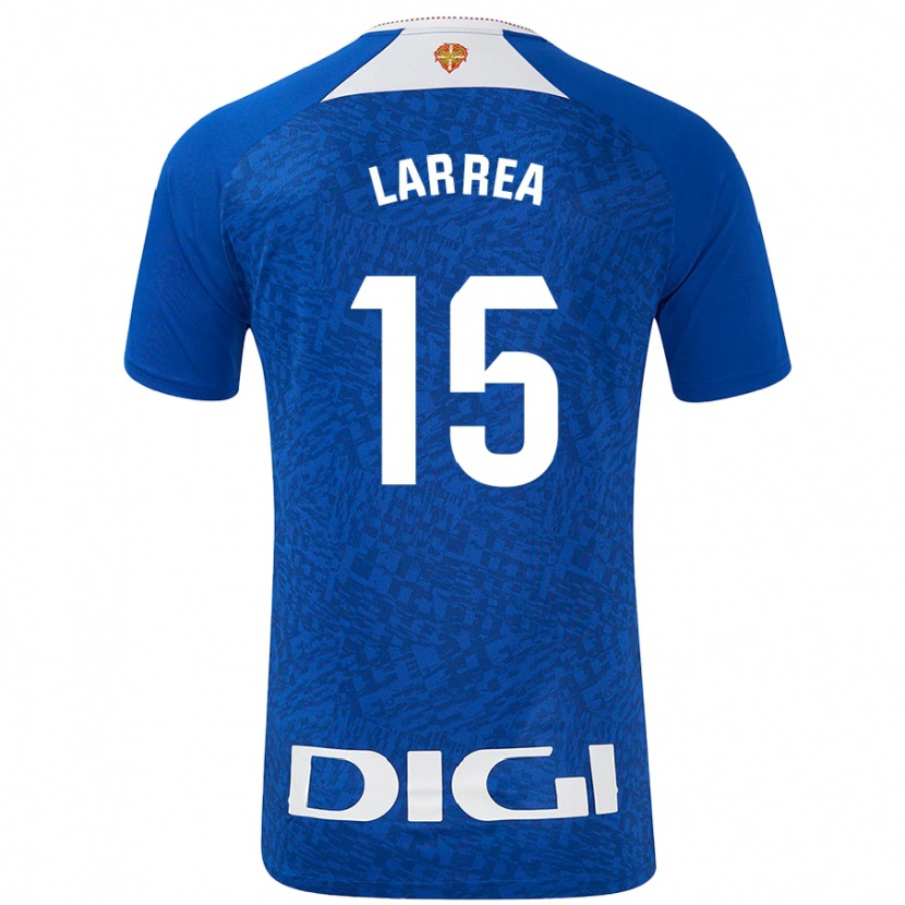 Danxen Børn Beñat Larrea #15 Kongeblå Udebane Spillertrøjer 2024/25 Trøje T-Shirt
