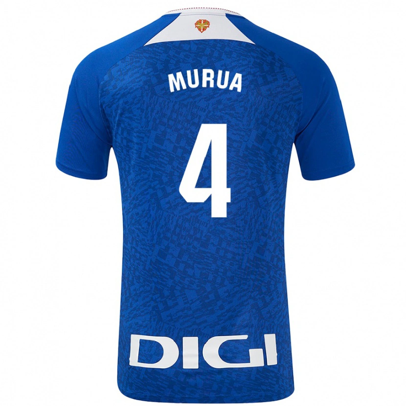 Danxen Børn Garazi Murua Astorkiza #4 Kongeblå Udebane Spillertrøjer 2024/25 Trøje T-Shirt