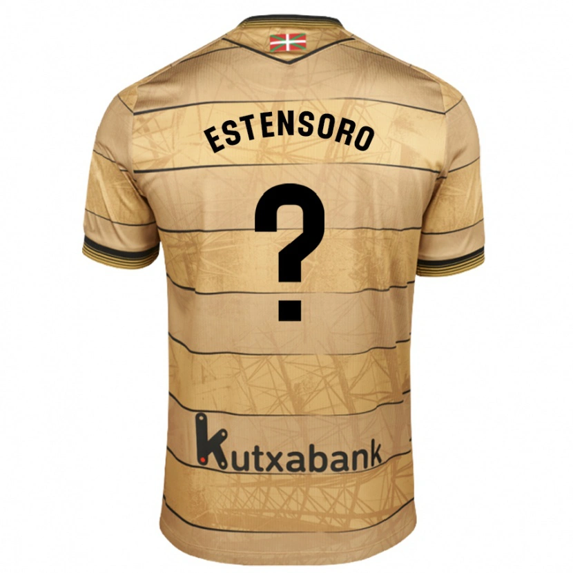 Danxen Børn Patxi Aizpurua #0 Brun Udebane Spillertrøjer 2024/25 Trøje T-Shirt