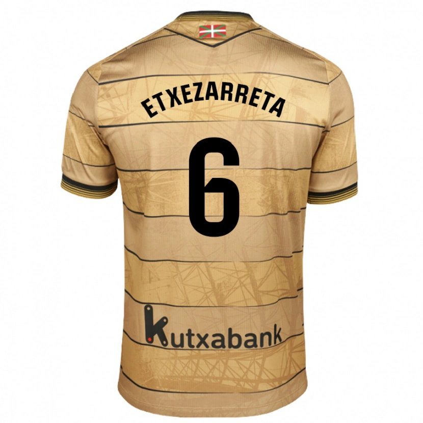 Danxen Børn Ane Etxezarreta #6 Brun Udebane Spillertrøjer 2024/25 Trøje T-Shirt