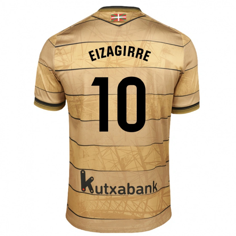 Danxen Børn Nerea Eizagirre #10 Brun Udebane Spillertrøjer 2024/25 Trøje T-Shirt