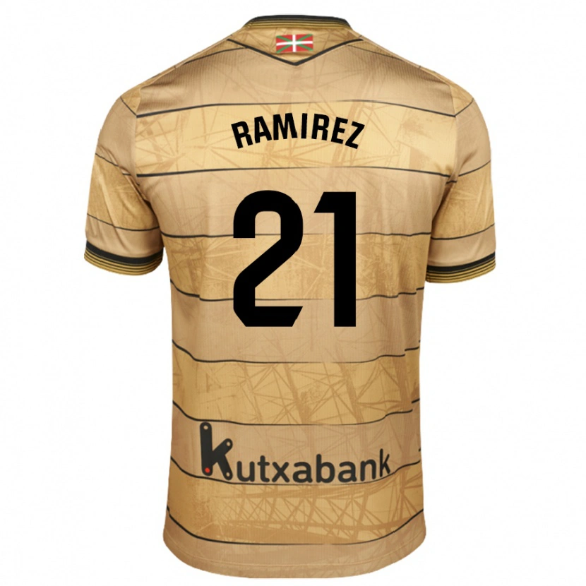 Danxen Børn Emma Ramírez #21 Brun Udebane Spillertrøjer 2024/25 Trøje T-Shirt