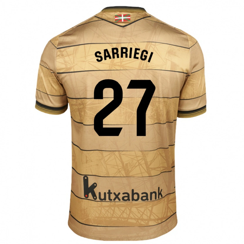 Danxen Børn Nora Sarriegi #27 Brun Udebane Spillertrøjer 2024/25 Trøje T-Shirt