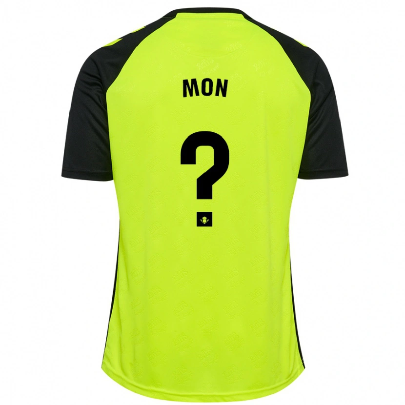 Danxen Børn Mon #0 Fluorescerende Gul Sort Udebane Spillertrøjer 2024/25 Trøje T-Shirt