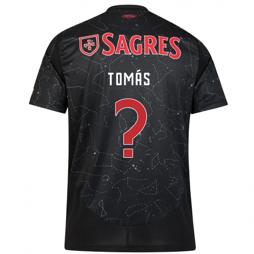 Danxen Børn Tomás Ferreira #0 Sort Rød Udebane Spillertrøjer 2024/25 Trøje T-Shirt