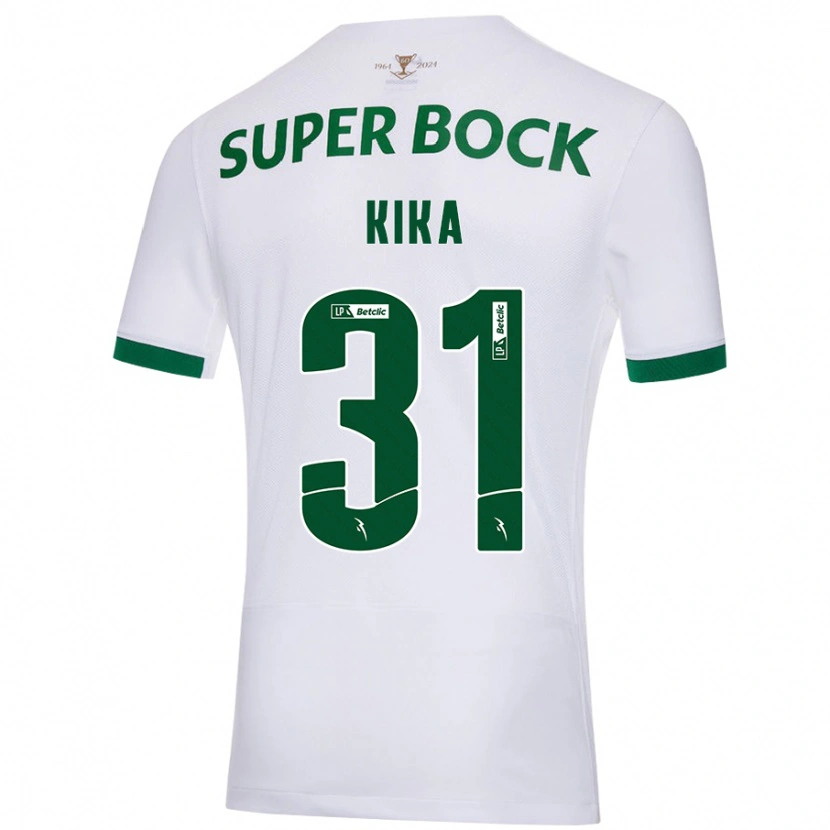 Danxen Børn Kika #31 Hvid Grøn Udebane Spillertrøjer 2024/25 Trøje T-Shirt