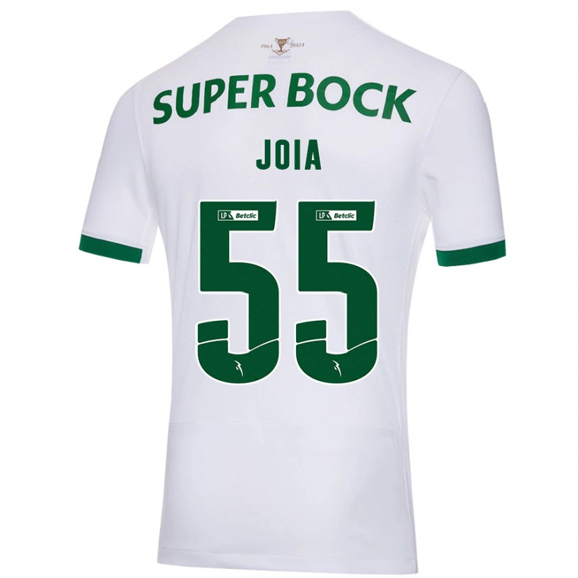 Danxen Børn Carolina Joia #55 Hvid Grøn Udebane Spillertrøjer 2024/25 Trøje T-Shirt