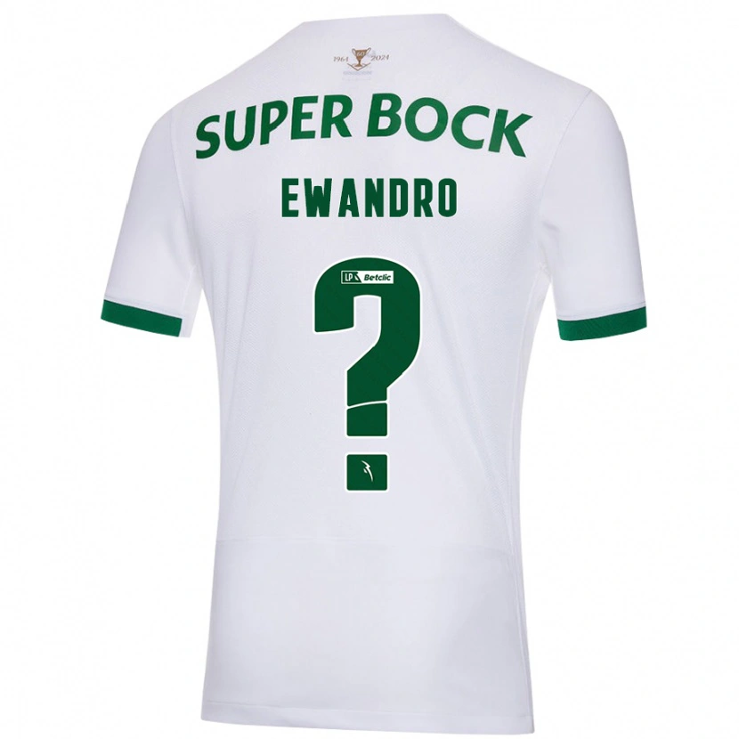Danxen Børn Ewandro #0 Hvid Grøn Udebane Spillertrøjer 2024/25 Trøje T-Shirt