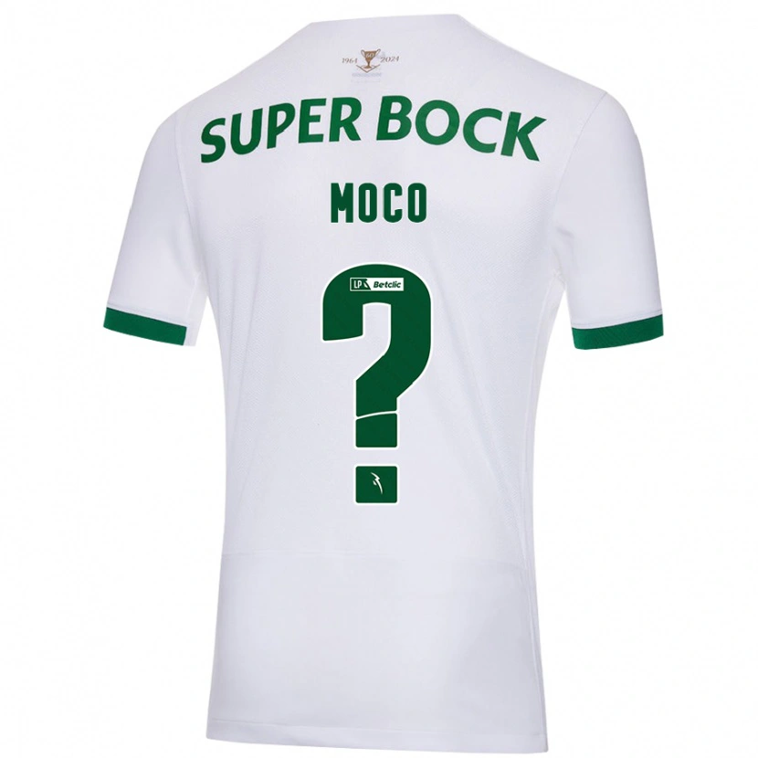 Danxen Børn Afonso Moço #0 Hvid Grøn Udebane Spillertrøjer 2024/25 Trøje T-Shirt