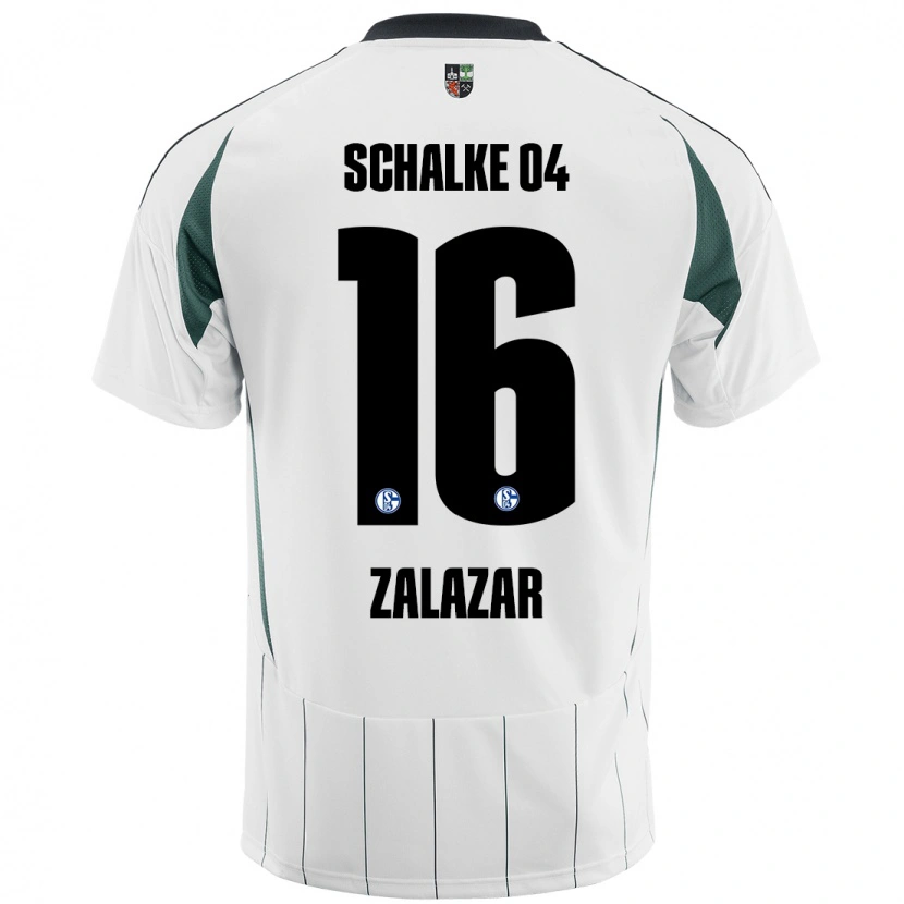 Danxen Børn Mauro Zalazar #16 Hvid Grøn Udebane Spillertrøjer 2024/25 Trøje T-Shirt