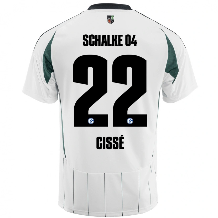 Danxen Børn Ibrahima Cissé #22 Hvid Grøn Udebane Spillertrøjer 2024/25 Trøje T-Shirt