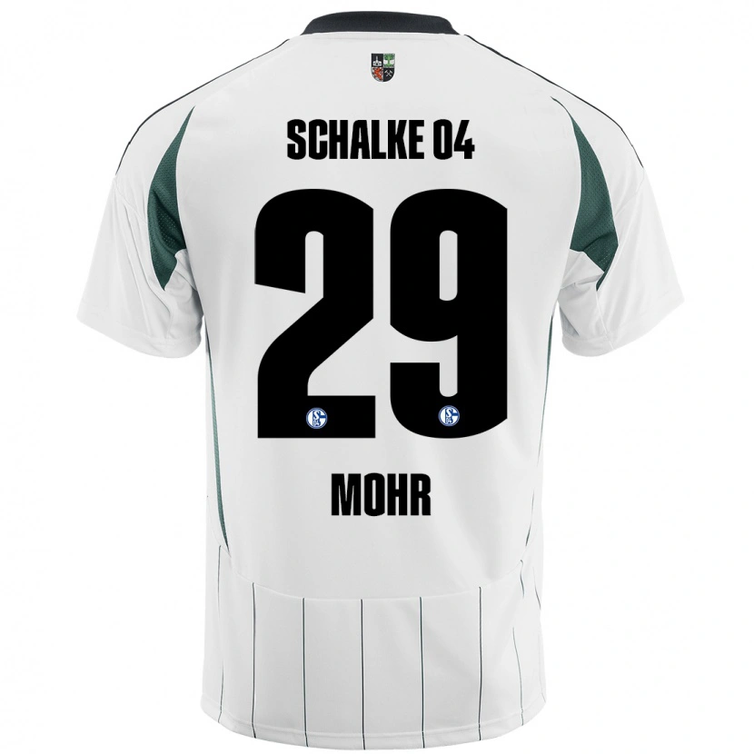 Danxen Børn Tobias Mohr #29 Hvid Grøn Udebane Spillertrøjer 2024/25 Trøje T-Shirt