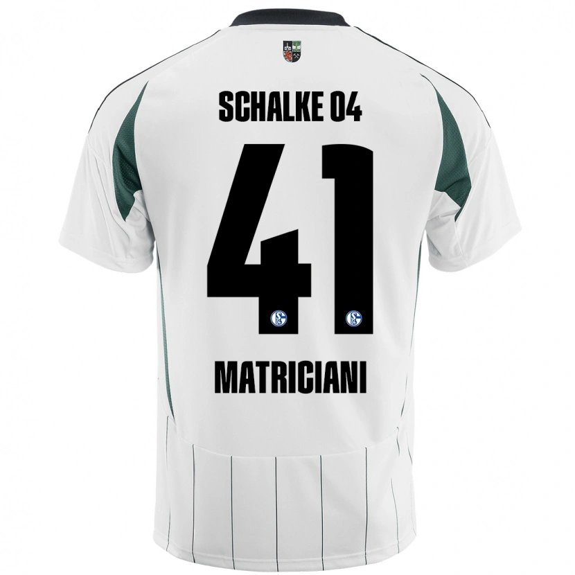 Danxen Børn Henning Matriciani #41 Hvid Grøn Udebane Spillertrøjer 2024/25 Trøje T-Shirt