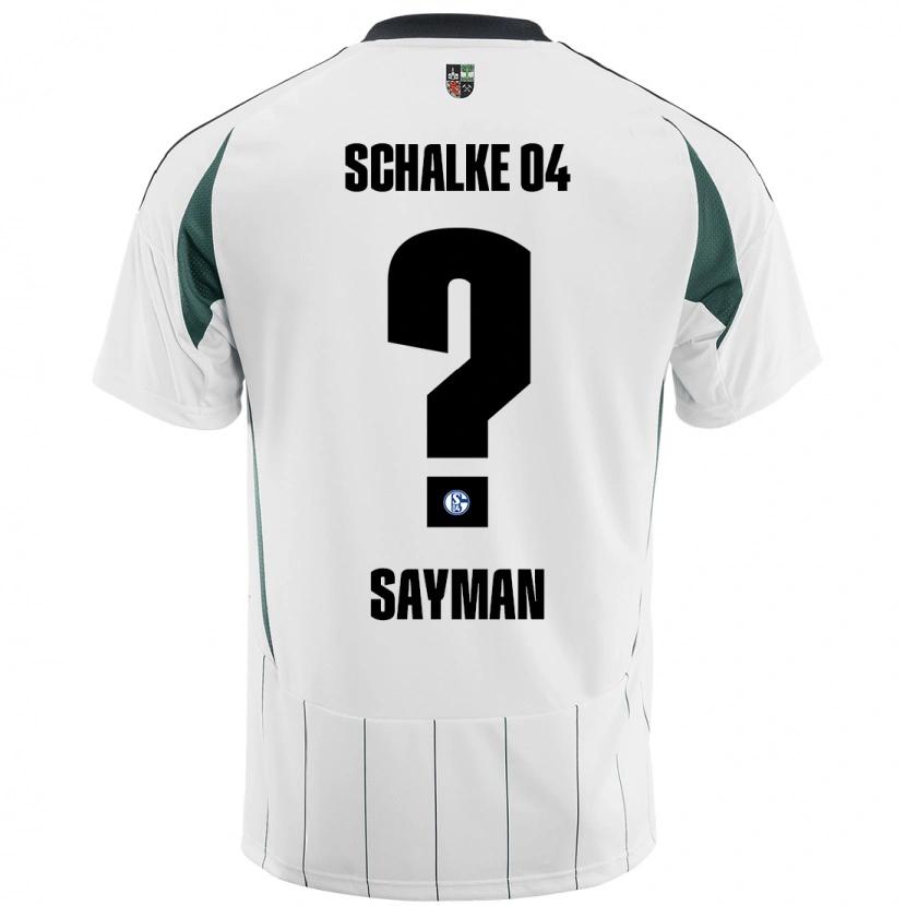 Danxen Børn Kayhan Sayman #0 Hvid Grøn Udebane Spillertrøjer 2024/25 Trøje T-Shirt