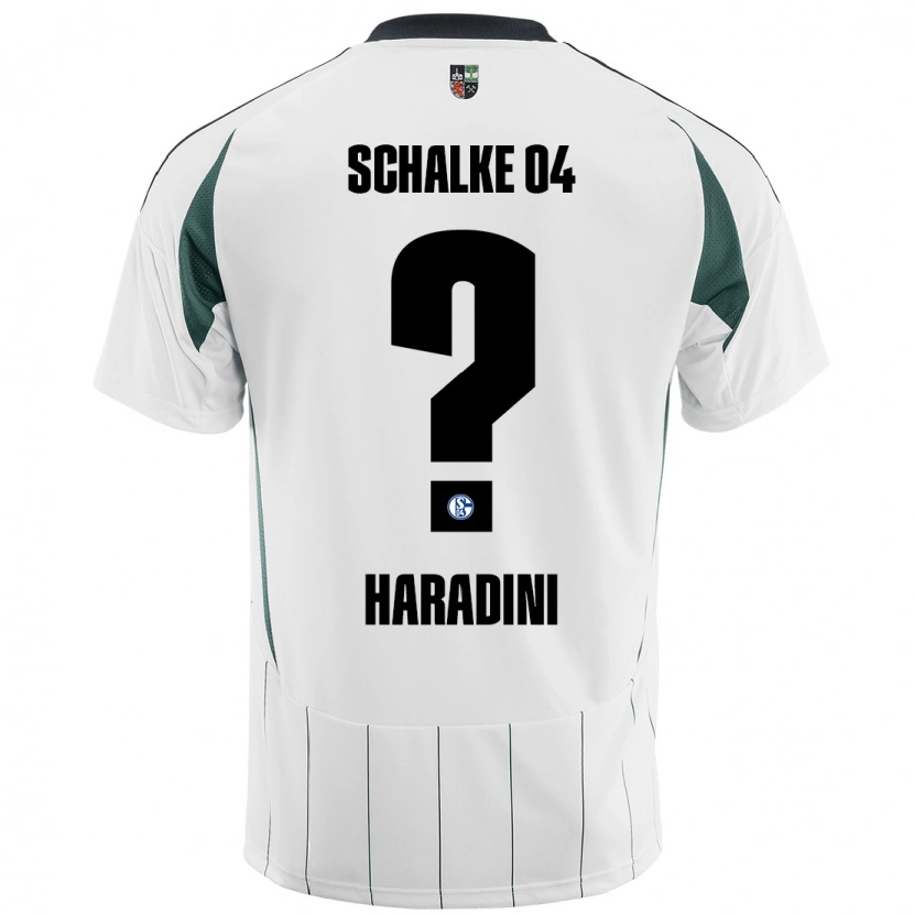 Danxen Børn Hassan Haradini #0 Hvid Grøn Udebane Spillertrøjer 2024/25 Trøje T-Shirt
