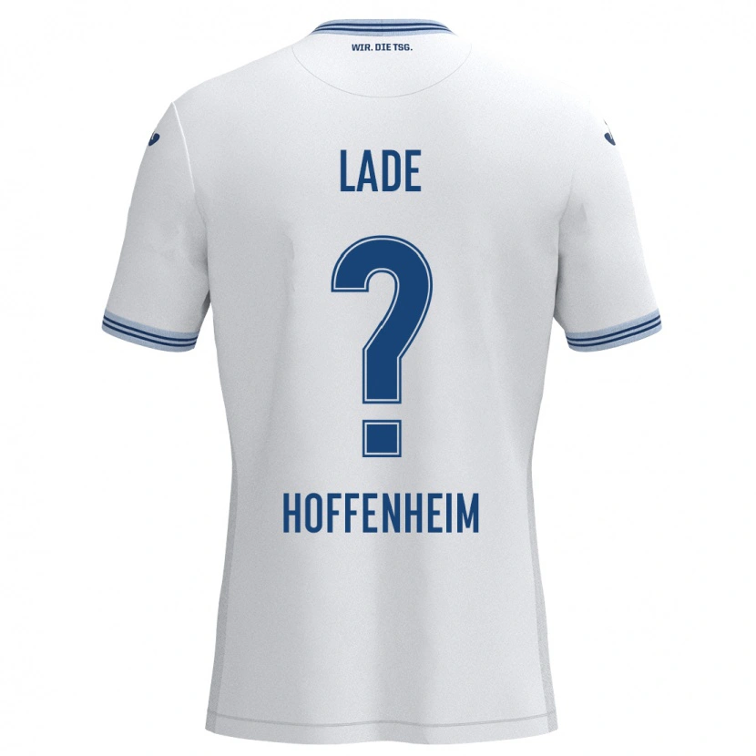 Danxen Børn Benjamin Lade #0 Hvid Blå Udebane Spillertrøjer 2024/25 Trøje T-Shirt
