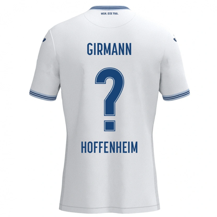 Danxen Børn David Girmann #0 Hvid Blå Udebane Spillertrøjer 2024/25 Trøje T-Shirt