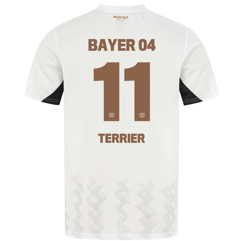 Danxen Børn Martin Terrier #11 Hvid Sort Udebane Spillertrøjer 2024/25 Trøje T-Shirt