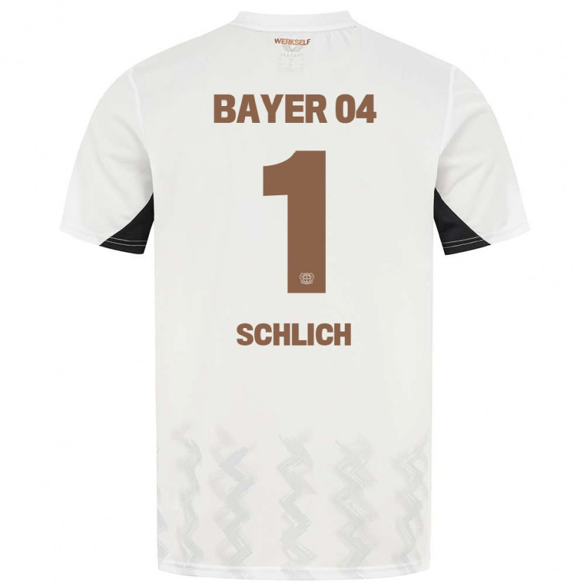 Danxen Børn Jesper Schlich #1 Hvid Sort Udebane Spillertrøjer 2024/25 Trøje T-Shirt