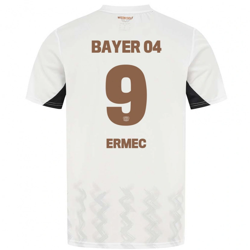 Danxen Børn Berkan Ermec #9 Hvid Sort Udebane Spillertrøjer 2024/25 Trøje T-Shirt
