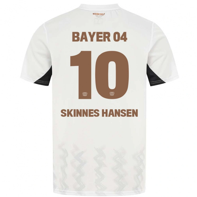 Danxen Børn Synne Skinnes Hansen #10 Hvid Sort Udebane Spillertrøjer 2024/25 Trøje T-Shirt