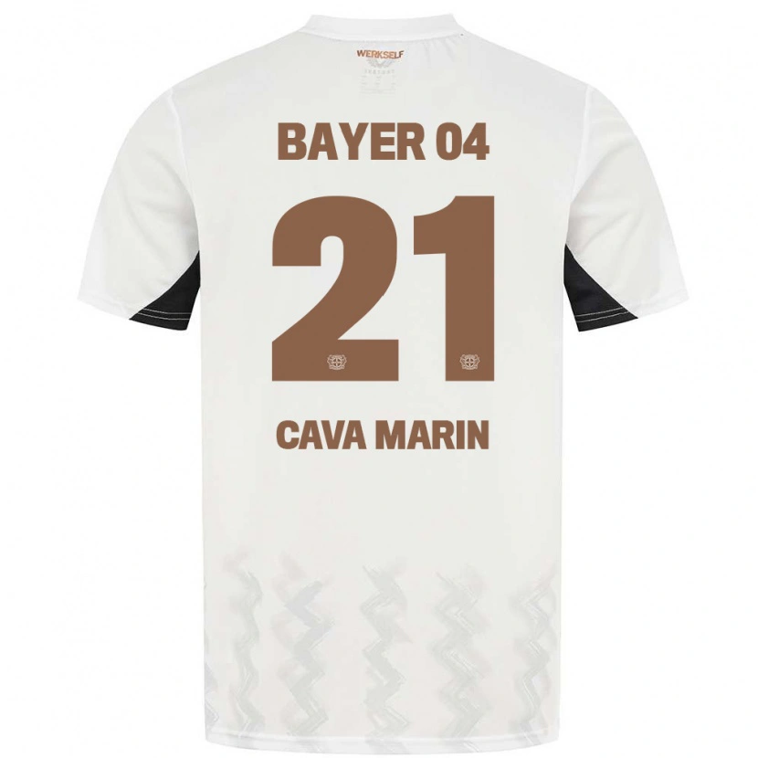 Danxen Børn Sofia Cava Marin #21 Hvid Sort Udebane Spillertrøjer 2024/25 Trøje T-Shirt