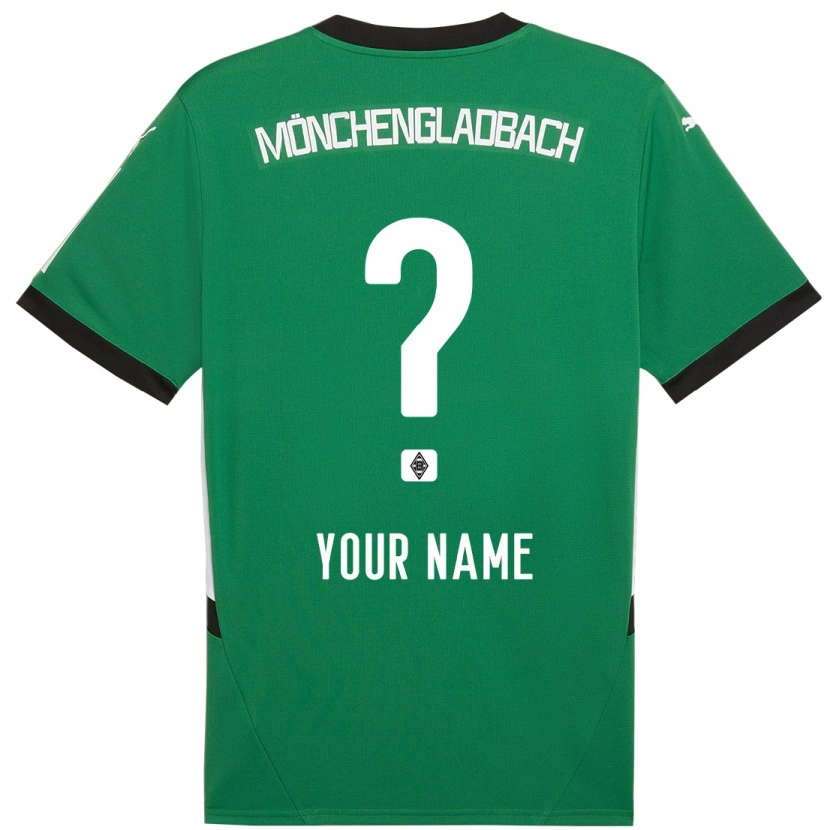 Danxen Børn Dit Navn #0 Grøn Hvid Udebane Spillertrøjer 2024/25 Trøje T-Shirt