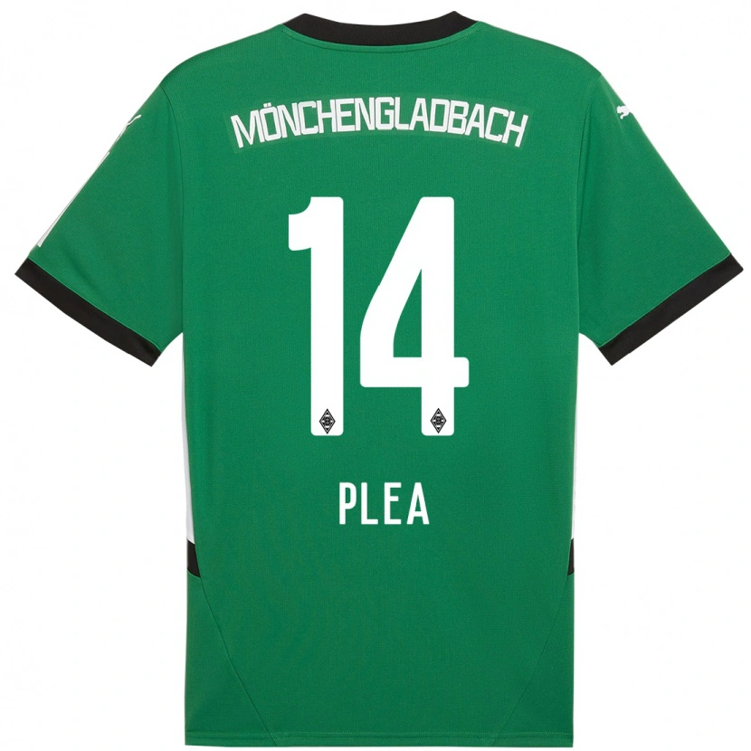 Danxen Børn Alassane Plea #14 Grøn Hvid Udebane Spillertrøjer 2024/25 Trøje T-Shirt