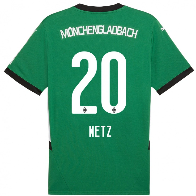 Danxen Børn Luca Netz #20 Grøn Hvid Udebane Spillertrøjer 2024/25 Trøje T-Shirt