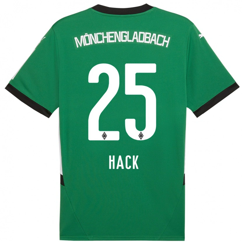 Danxen Børn Robin Hack #25 Grøn Hvid Udebane Spillertrøjer 2024/25 Trøje T-Shirt