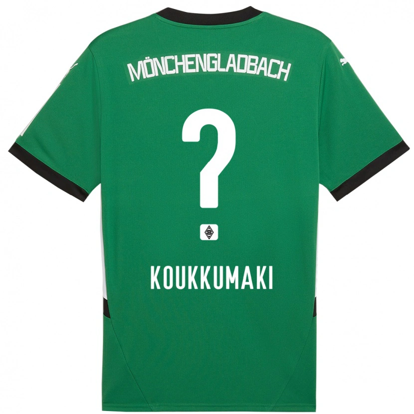 Danxen Børn Taavi Koukkumäki #0 Grøn Hvid Udebane Spillertrøjer 2024/25 Trøje T-Shirt