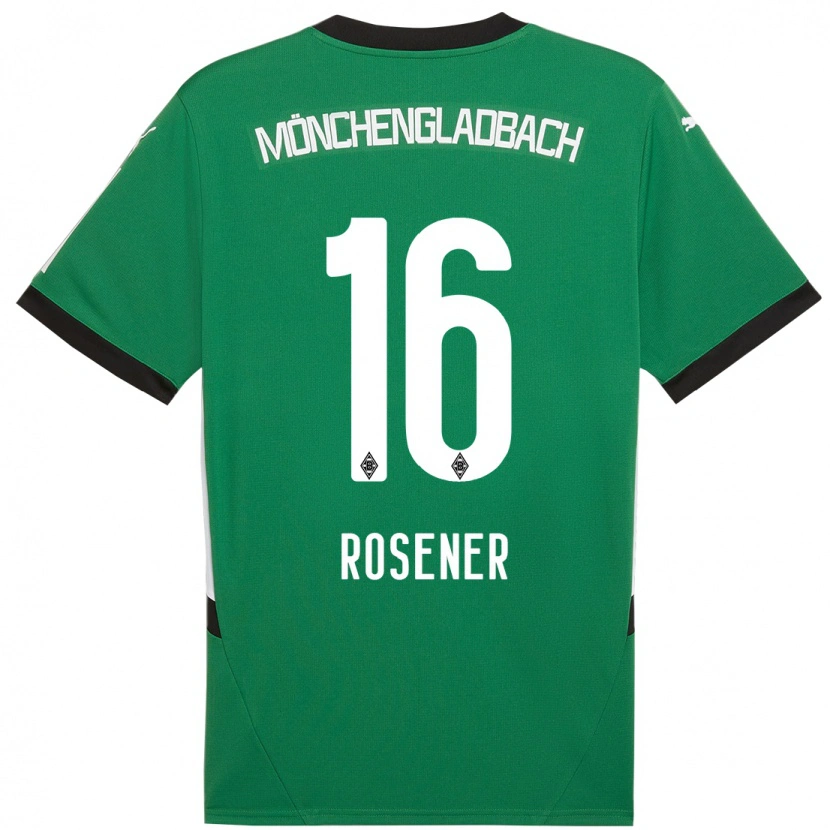 Danxen Børn Chiara Rösener #16 Grøn Hvid Udebane Spillertrøjer 2024/25 Trøje T-Shirt