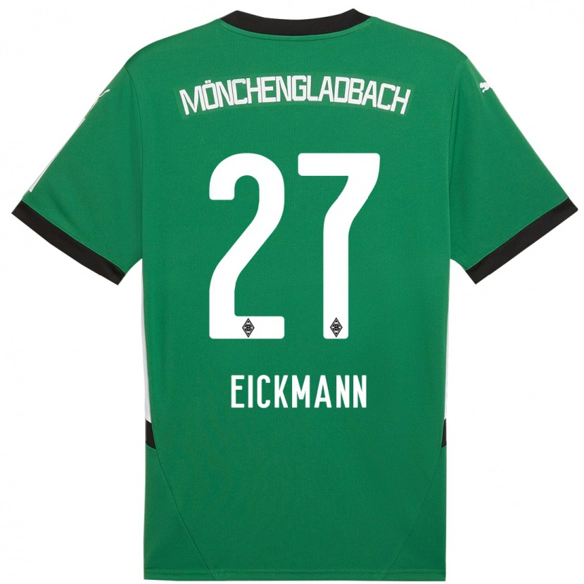 Danxen Børn Mia Eickmann #27 Grøn Hvid Udebane Spillertrøjer 2024/25 Trøje T-Shirt