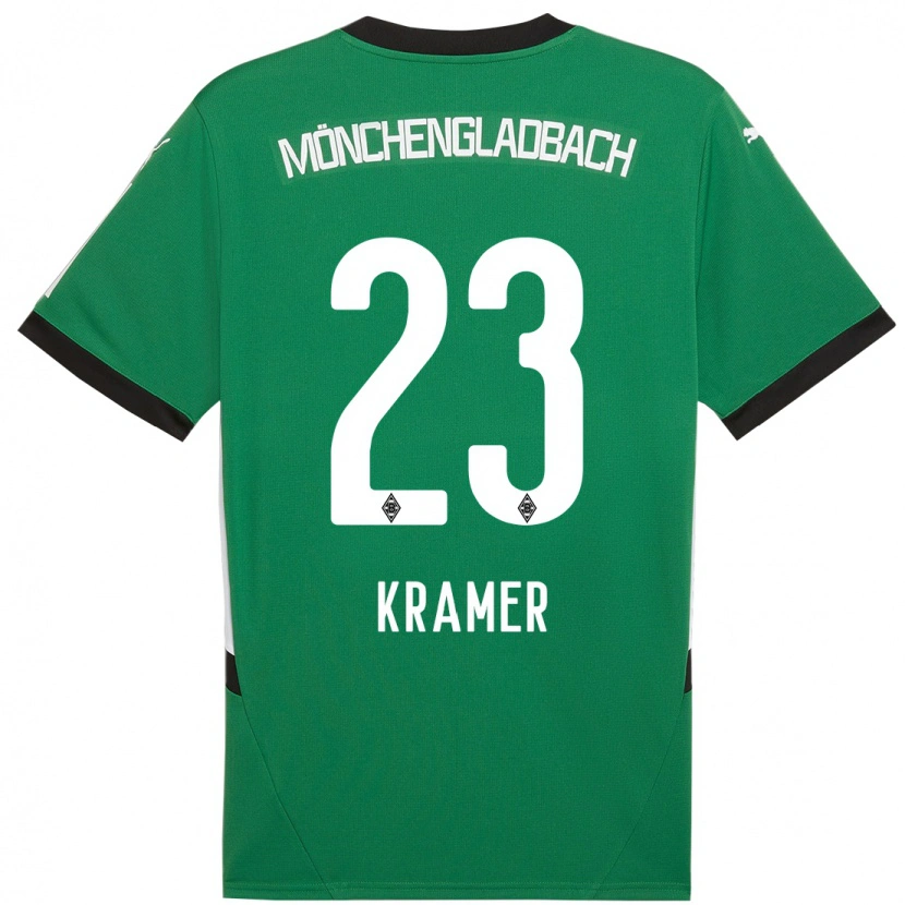 Danxen Børn Christoph Kramer #23 Grøn Hvid Udebane Spillertrøjer 2024/25 Trøje T-Shirt
