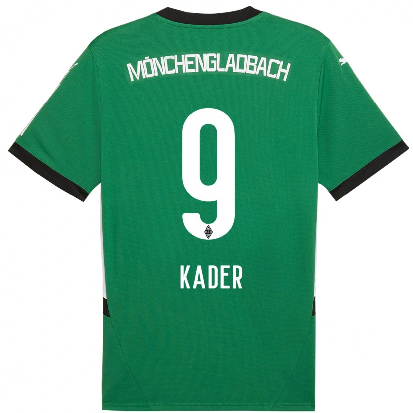 Danxen Børn Cagatay Kader #9 Grøn Hvid Udebane Spillertrøjer 2024/25 Trøje T-Shirt