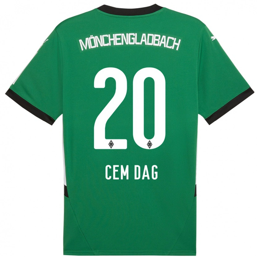Danxen Børn Cem Dag #20 Grøn Hvid Udebane Spillertrøjer 2024/25 Trøje T-Shirt
