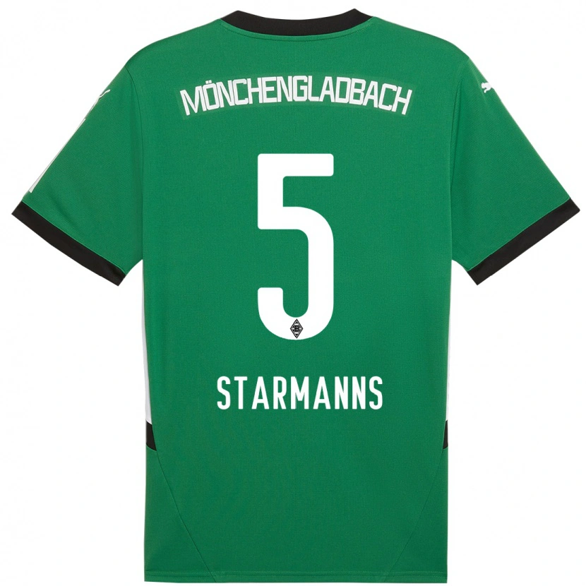 Danxen Børn Sandra Starmanns #5 Grøn Hvid Udebane Spillertrøjer 2024/25 Trøje T-Shirt
